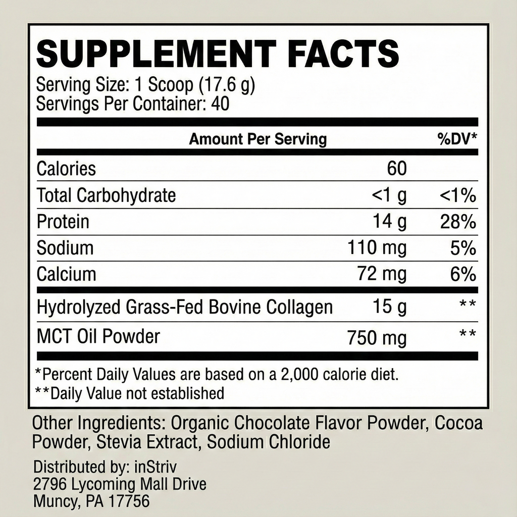 inStriv Collagen Protein Shake — Chocolate