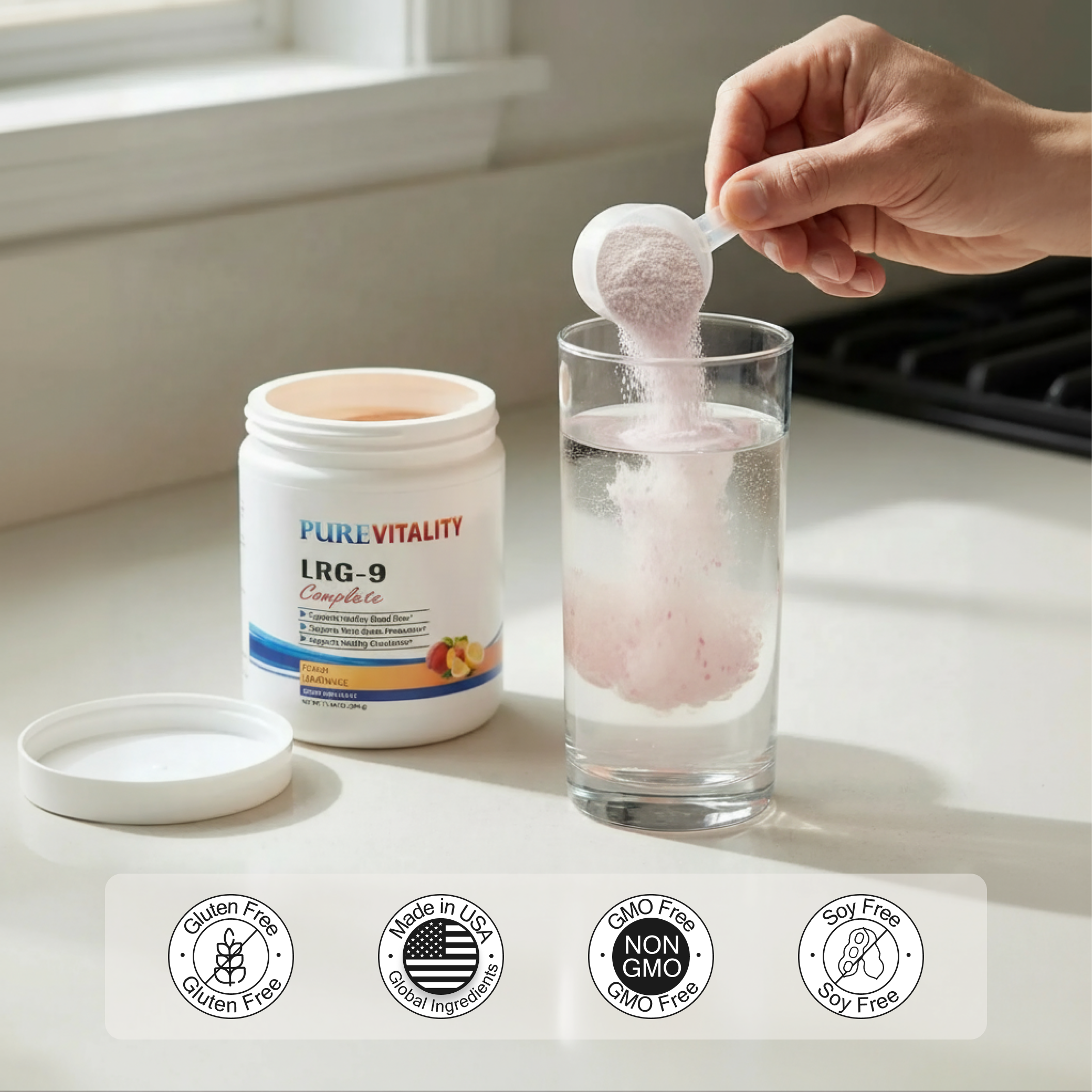 PURE VITALITY LRG-9 (Peach Lemonade)