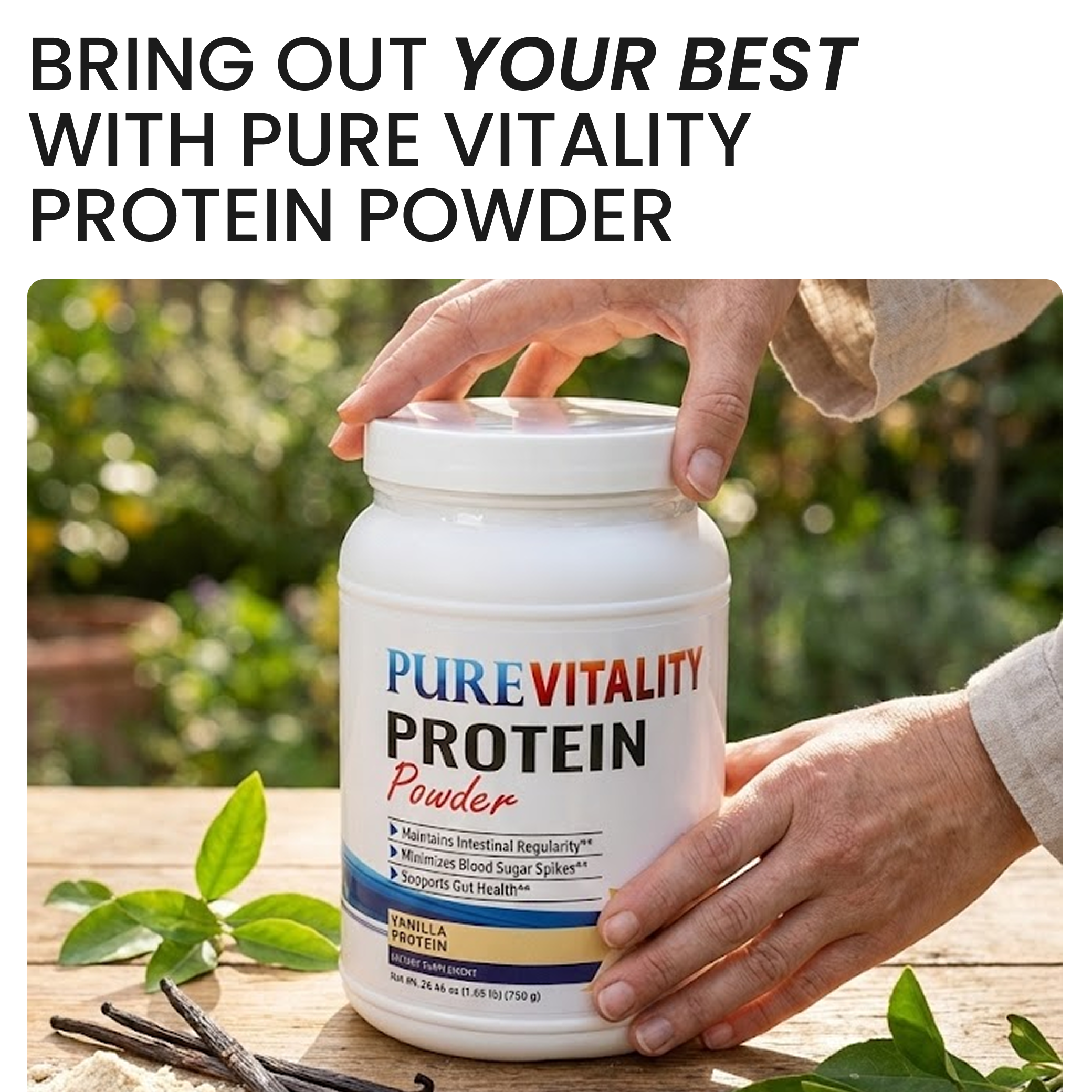 PURE VITALITY Whey Protein Shake – Vanilla